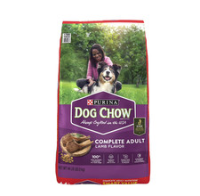 Purina Dog Chow Complete Dry Dog Food for Adult Dogs High Protein, Lamb, 44 lb  