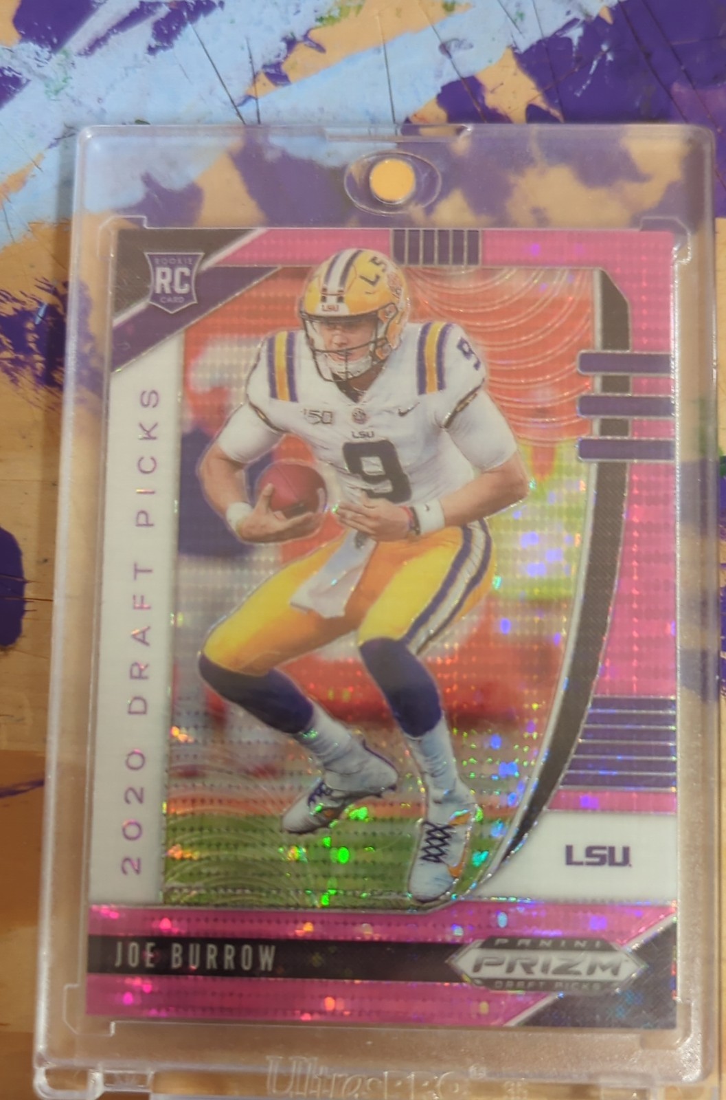 2020 Panini Prizm Draft Picks - Draft Picks Rookies Joe Burrow #105 Pink Pulsar