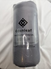 Edenleaf Oversized Cozy Blanket 120x120 Inches Dark Grey, New In Box