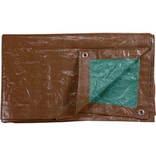 Roughneck 3.2-Oz. Heavy-Duty Woodpile Tarp, Brown/Green, 4ft. x 18ft.