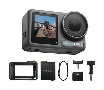 Xtra Edge-Action Camera 4K Vlogging Cameras,1/1.3''Sensor,Waterproof,3-Hour Batte