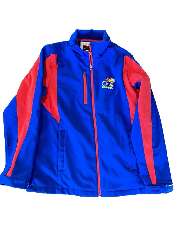 SB Sports Kansas Jayhawks Full Zip Jacket Blue & Red Size M