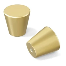 15 Pack Gold Cabinet Knobs, Brushed Brass, Small, Round, Drawer Pulls, Kitchen