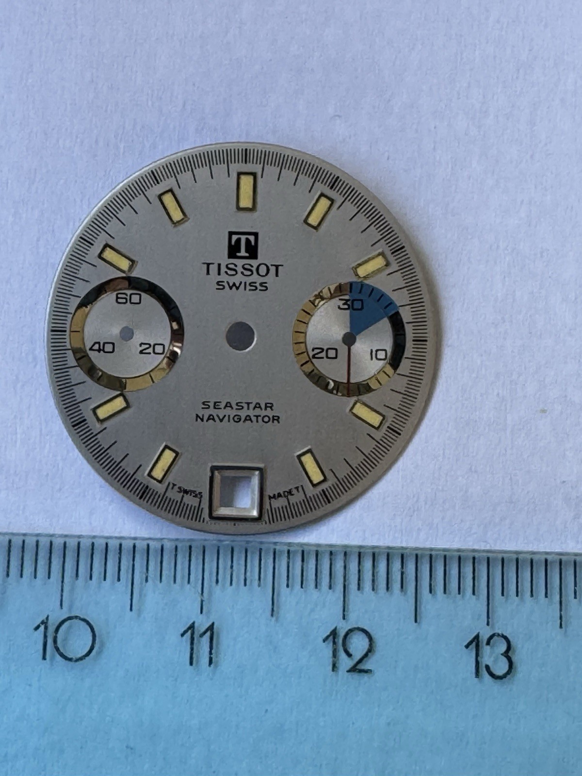 NOS Tissot Navigator Seastar Chronograph 7734 Dial Cadran Zifferblatt