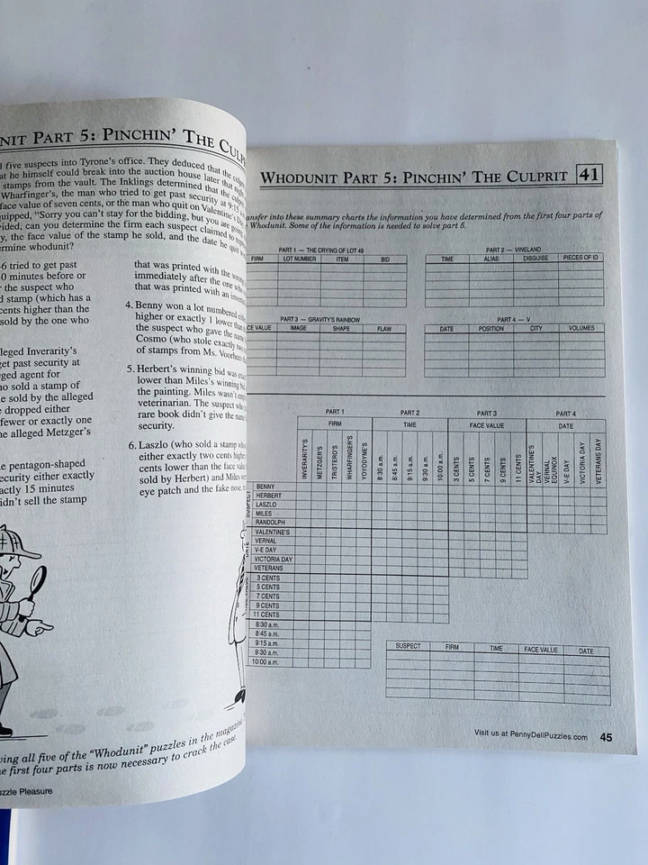 Lot of 2 ORIGINAL LOGIC PROBLEMS  from Dell Penny Press Variety Nov '24 Feb '25 - Image 4 of 4