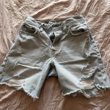 Levi's 501 Women's Mid-Thigh Distressed Shorts, Size 25