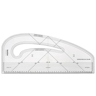 Pattern Making Ruler 16.9x7.5in Liquidraw Gridded Drafting Cutting Sewing Tool