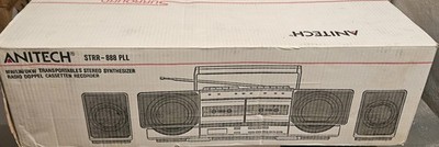 Anitech STRR-888 PLL tragbarer Stereo-Radiokassettenrekorder (Boombox) NOS Ovp.