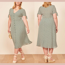 NWT $218 REFORMATION [ 16 ] Rosalinda Floral Tie Sleeve Dress In Venezuela T2134