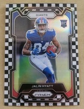2023 PANINI Prizm Jalin Hyatt BLACK & WHITE CHECKERBOARD PRIZM RC Rookie #378 SP