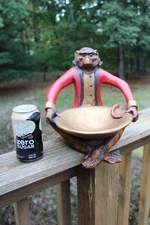 1997 Bill Huebbe Monkey With Gilt Bowl