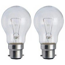 2x 100 Watt GLS CLEAR LIGHT BULBS BC B22 BAYONET CAP OLD STYLE 100w Pack