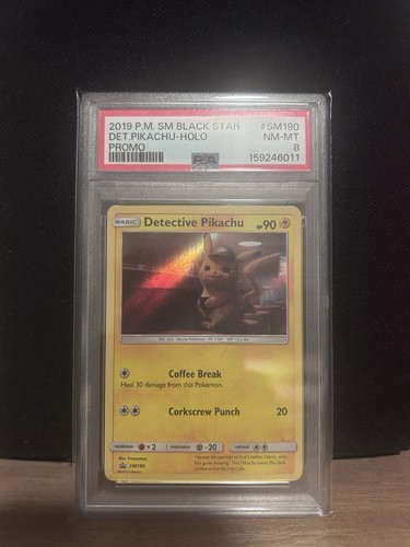 Detective Pikachu graded PSA 8 for sale on eBay