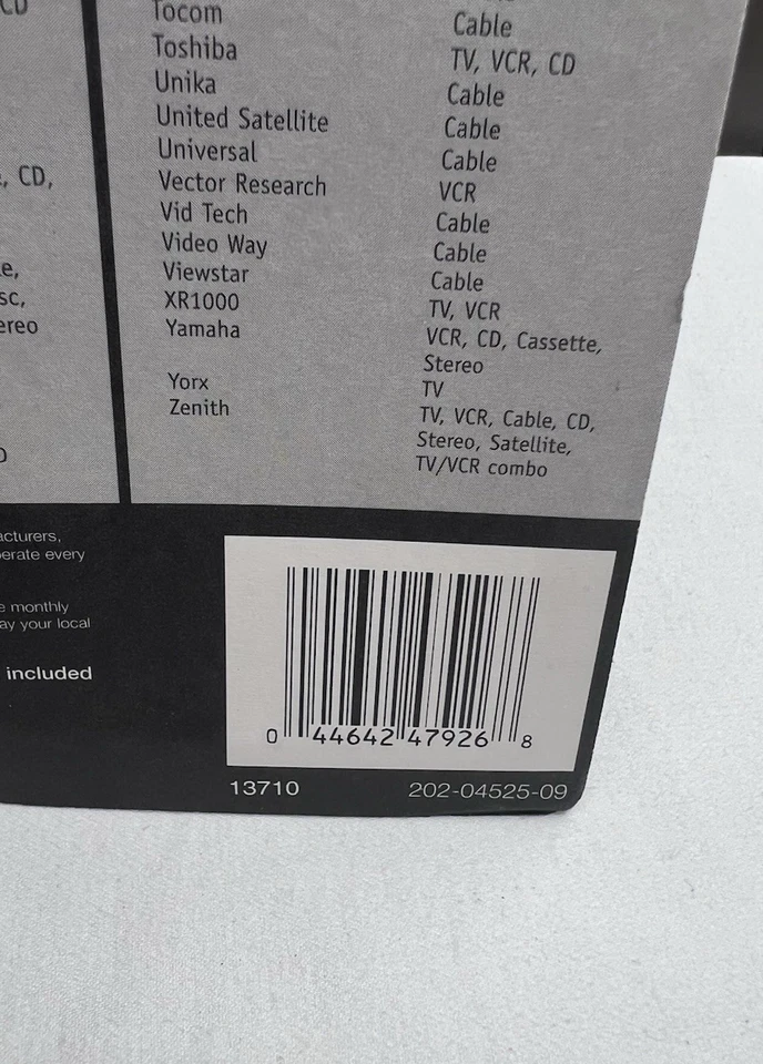 Zenith Multi-Brand Remote MBC4435 NEW FREE Shipping - Image 3 of 4