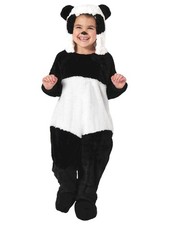 Toddler Boys Panda Furry Black White Jumpsuit Halloween Costume 18-24 MO
