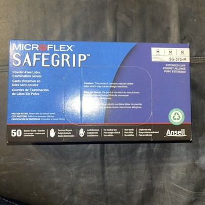 Ansell Microflex SafeGrip SG-375 Extra Thick Disposable Latex Glove... Fast Ship