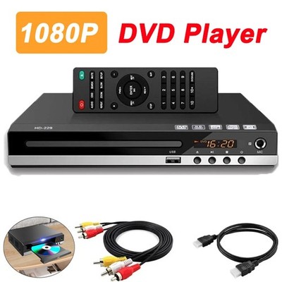 1080p DVD Player All Region Free DVD VCD CD SVCD USB Player with AV+RCA Output