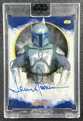 TEMUERA MORRISON JANGO FETT 2017 TOPPS STAR WARS STELLAR blue AUTO 5/25
