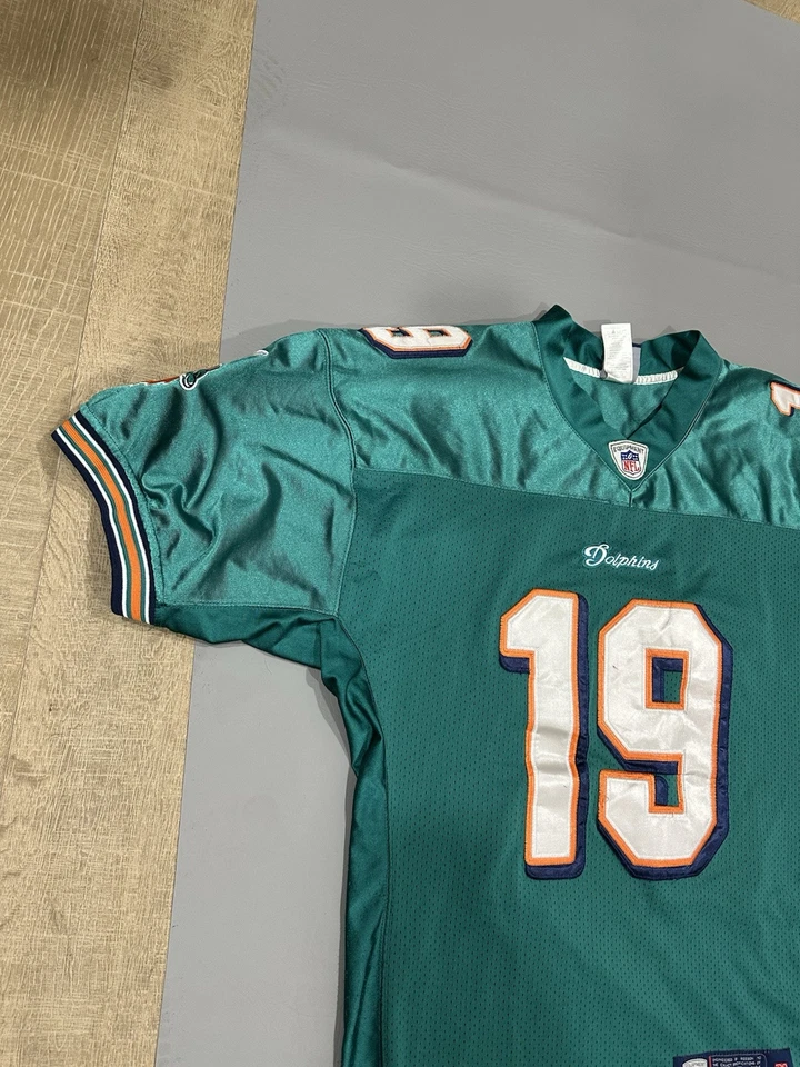 Reebok NFL Miami Dolphins Marshall #19 On Field Football Teal Jersey Men Sz 48 - Image 3 of 4