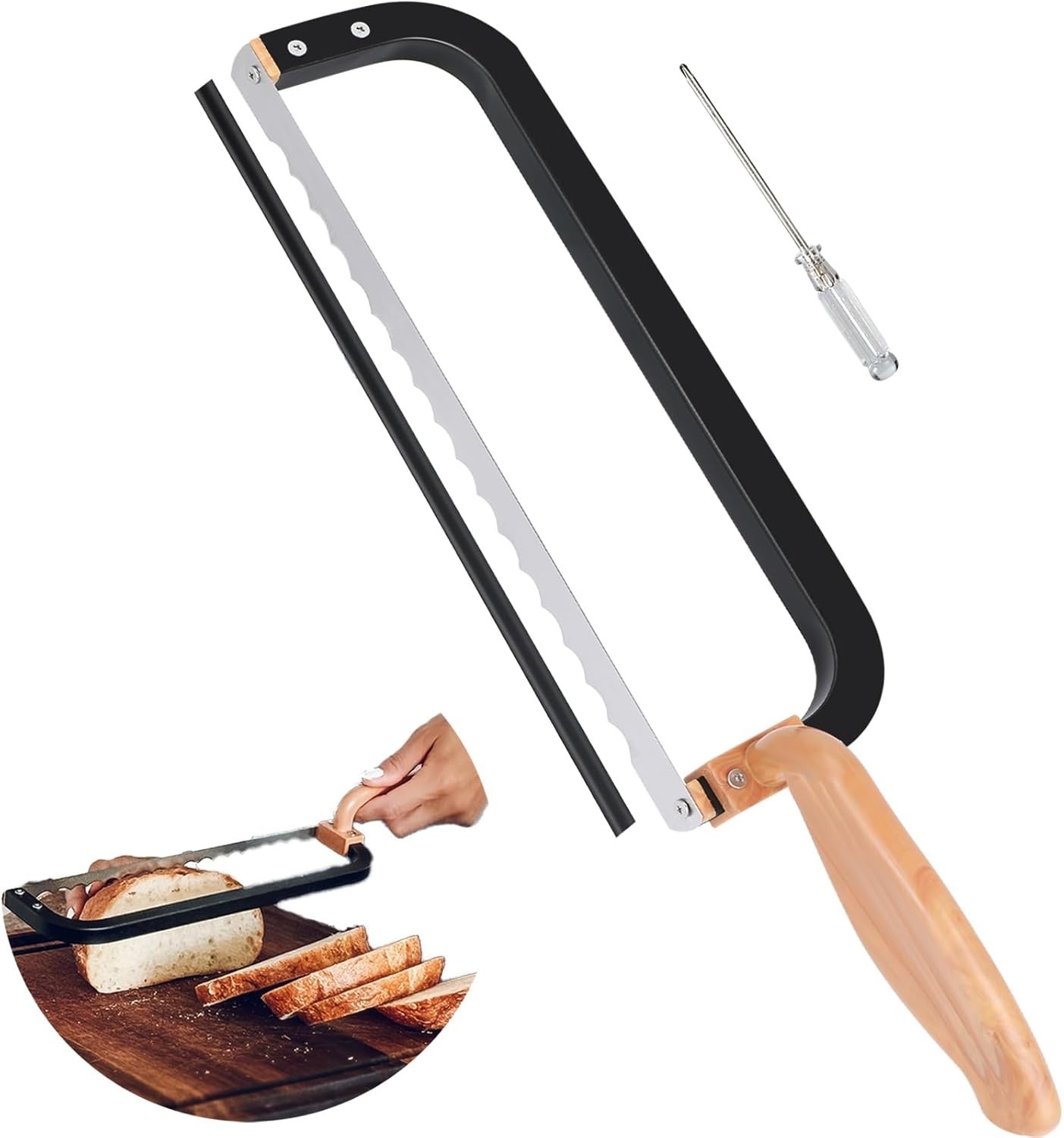 16" High-Carbon Stainless Steel Bread Knife with Ergonomic Handle for All Bakers