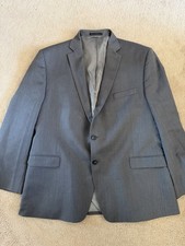 Calvin Klein Men's Gray Slim-Fit Wool 2-Piece Suit Men s Size 46R