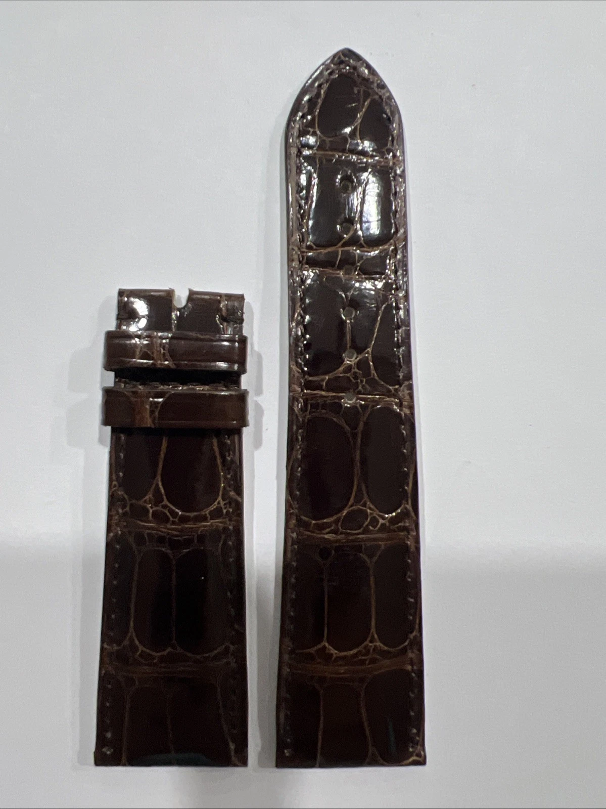 Chopard — CHOPARD - 22x18 SMALL DARK BROWN CROCODILE STRAP