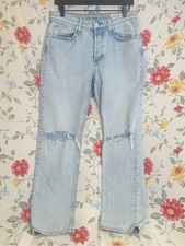 RAG & BONE |  Light Blue Straight Leg Distres...