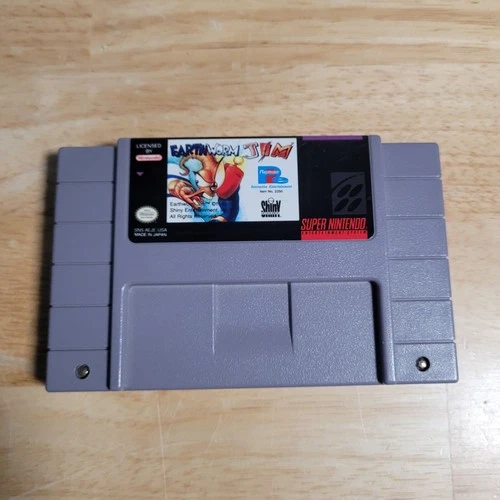 Earthworm Jim SNES Super Nintendo Entertainment System, 1994 - Tested