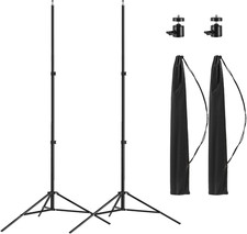 2 Pack Aluminum Light Photography Tripod Stand with Case, 7 Feet Portable Photo