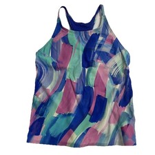 Athleta Girl's Tankini Swim Top Size L/12 Santorini Energy Racerback Padded