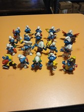 Lot Of 20 Vintage Smurfs Peyo Schleich See Pi...