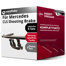 Für CLS Shooting Brake X218 (Westfalia) Anhängerkupplung abnehmbar + E-Satz 7pol