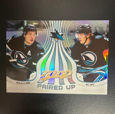 Upper Deck 2026-27 MVP Hockey Macklin Celebrini Will Smith Paired Up PU-8