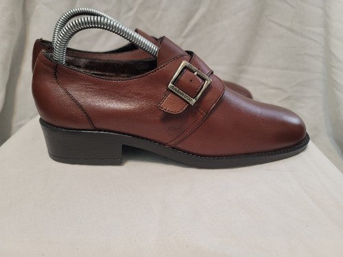 G.H. Bass & Co. braune Damen-Lederschuhe 9M Schnalle Slipper - Bild 6 von 9