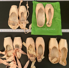 Used Dead Ballet Pointe Shoes Street Sz 6.5 Arts Decoration Gaynor Minden Sansha