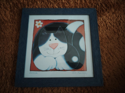 Cat Artwork framed art print titled ''Serena'' by the artist Kate Mawdsley- signed