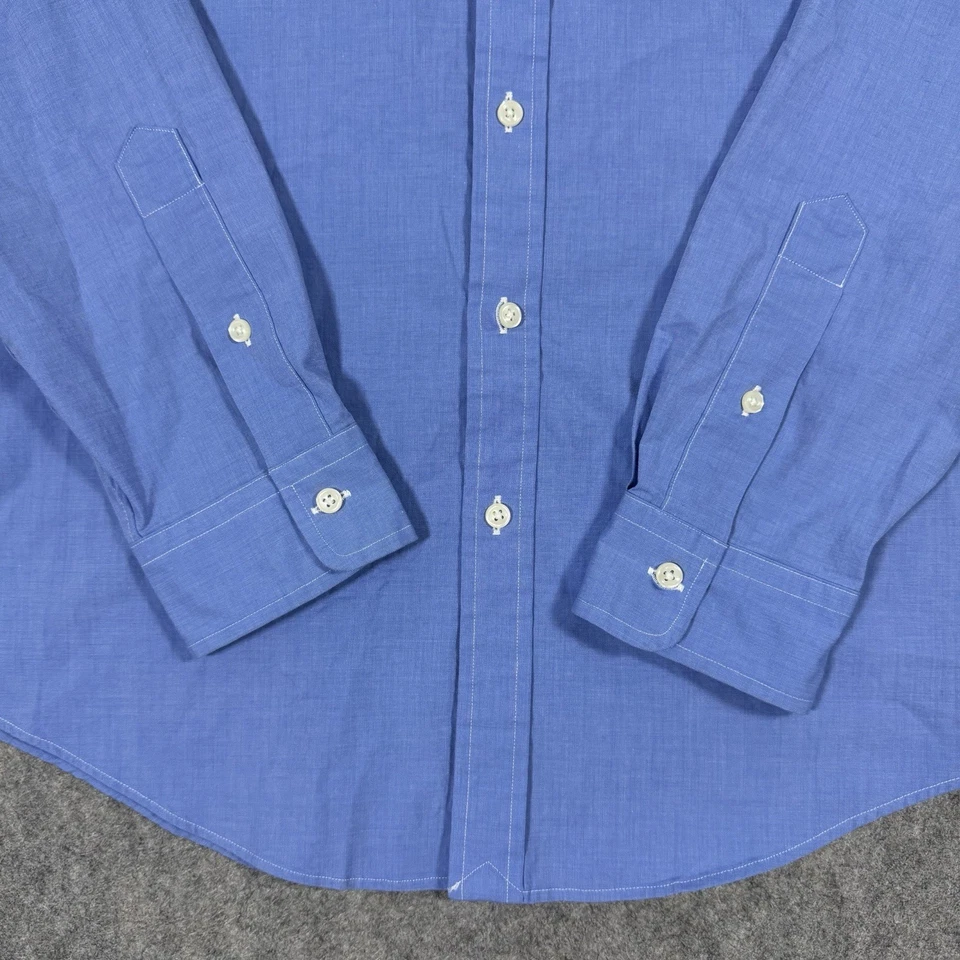 Ralph Lauren Slim Fit Long Sleeve Black Pony Shirt Fits Men's Size Medium Blue - Image 2 of 4