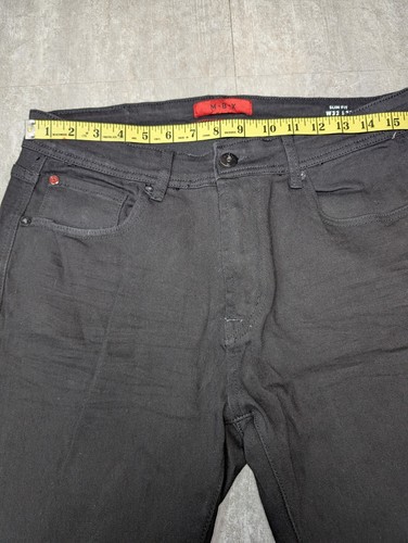 MBX Slim Fit Stretch Schwarz Denim Jeans Herren 32 X 30 Skinny - Bild 3 von 8