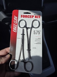 Eagle Claw Straight and Curved Tip Deluxe Forceps Kit TFK2 5.75" Stainless Steel