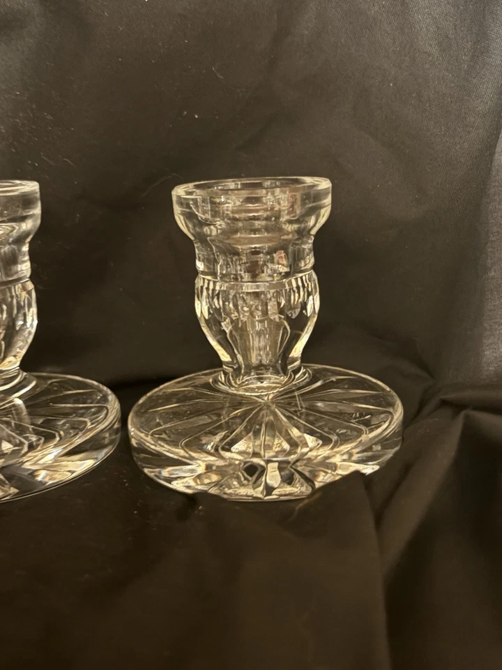 Juego de dos candelabros Waterford de una sola luz de 3 pulgadas ¡Perfecto!! Foto 3 de 4