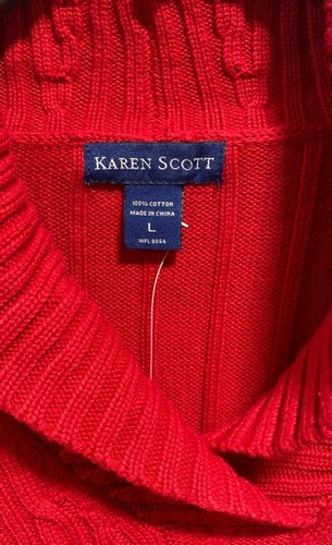Karen Scott Womens Maroon Open Long Sleeve Cardigan Plus Size XXL NWT