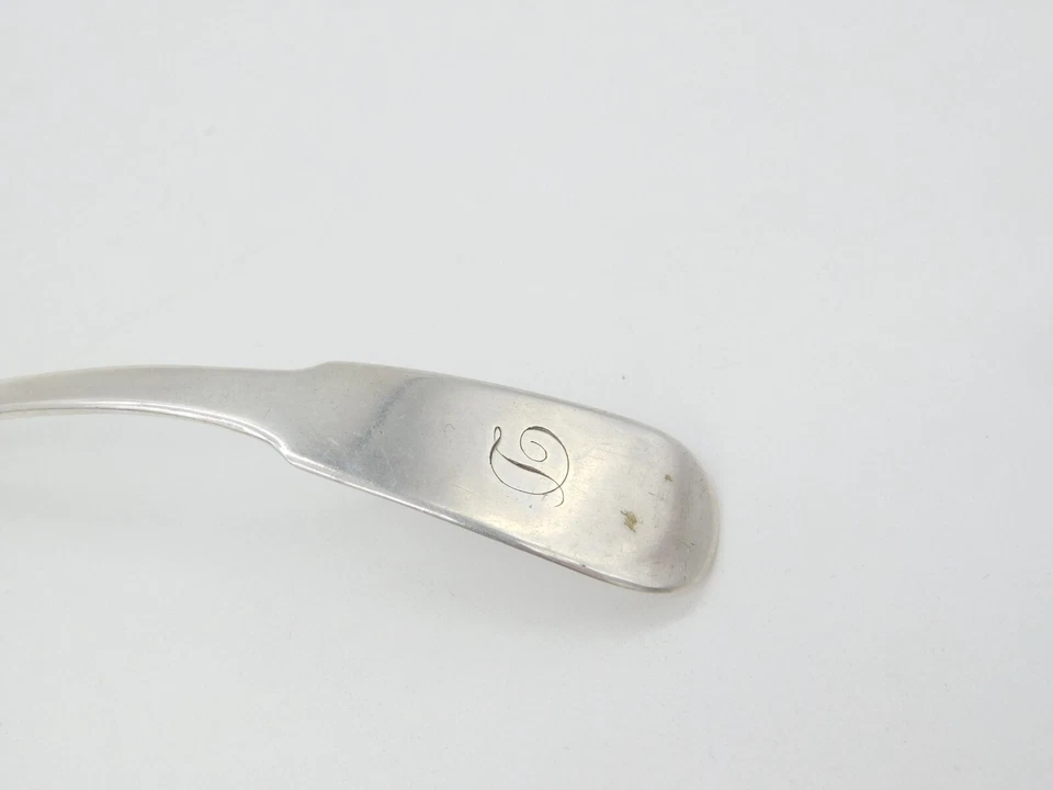 Cucharón de hilo de violín de plata esterlina provincial escocés Dundee c1820 georgiano Foto 4 de 4