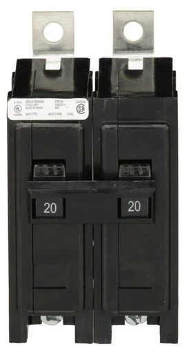 Eaton BAB2050 Quicklag 50A 2-Pole Thermal-Magnetic Circuit Breaker, 240V