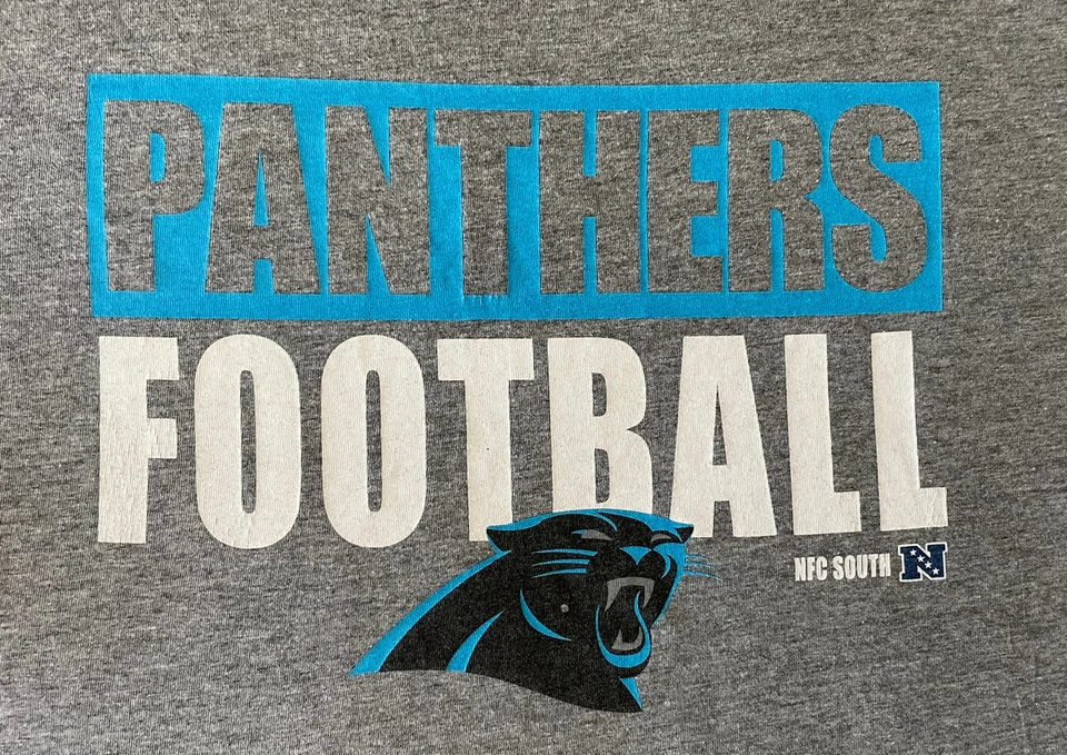 Carolina Panthers Hombres Camiseta Grande Gris 47 Marca Banner NFL L USADA EN EXCELENTE ESTADO Foto 2 de 4