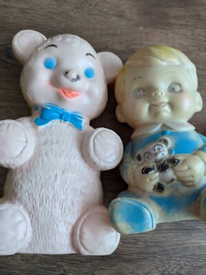Vintage 50s/60s Sanitoy Rubber Squeak Bear Duck Baby | eBay