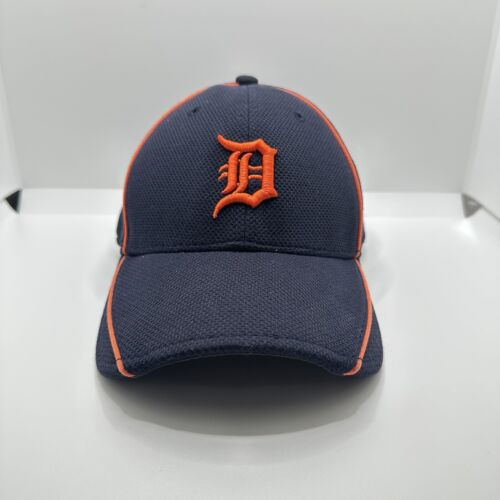 Detroit Tigers Hat Cap Fitted Mens Small/Medium Navy New Era 39Thirty MLB
