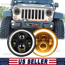 Pair 2pc 7inch Round Led Projector Hilo Beam Headlights For Jeep Wrangler Jk Tj Pair 2pc 7inch Round Led Projector Hilo Beam Headlights For Jeep Wrangler Jk Tj