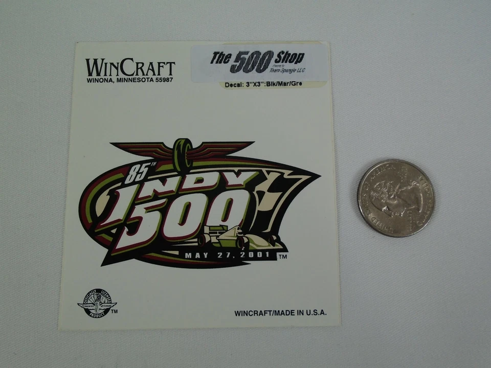 2001 Indianapolis 500 Event 85th Collector Decal Hélio Castroneves Team Penske  - Image 2 of 4