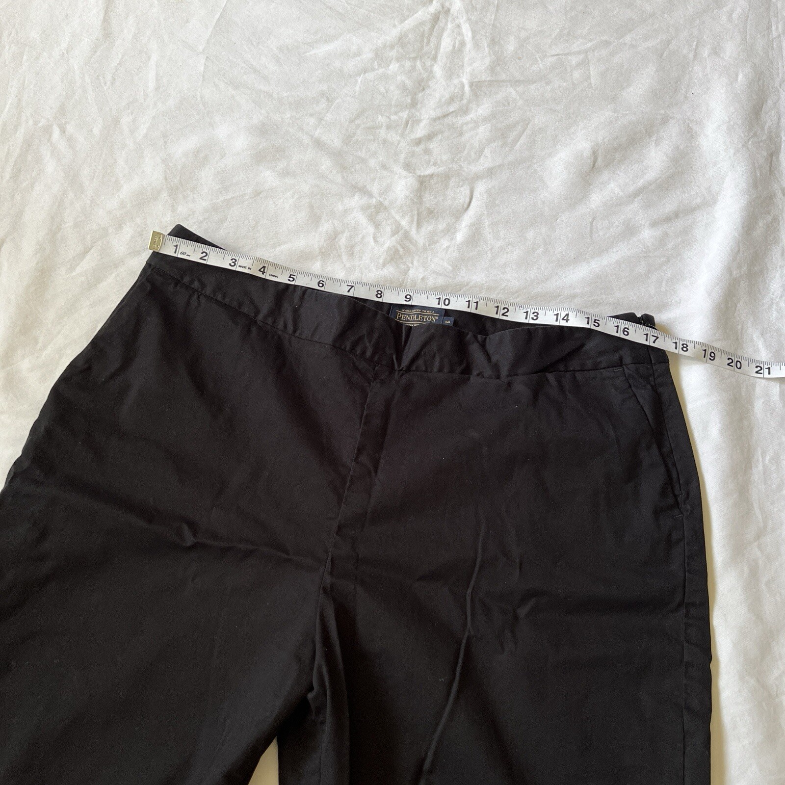 Pendleton Black Straight Leg Stretch Cropped Chin… - image 7