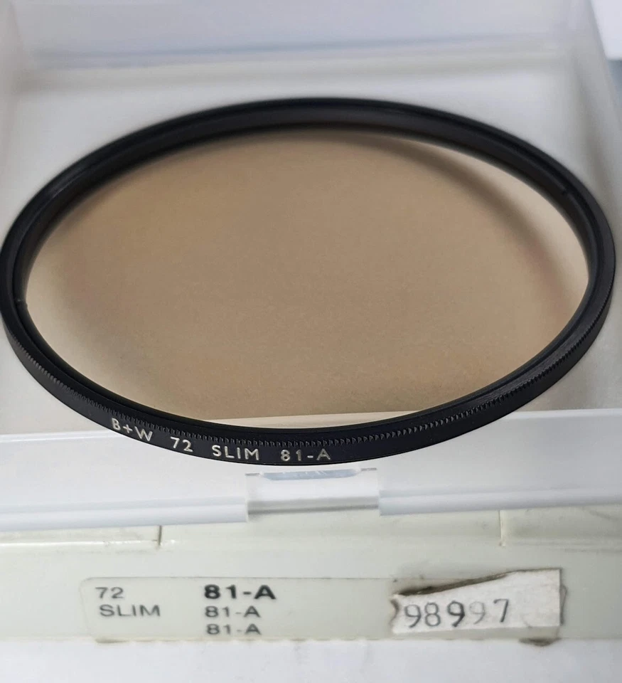 B+W 72mm 81A Color Conversion Coated Lens Filter ES-72 Warming New Old Stock - Image 3 of 4